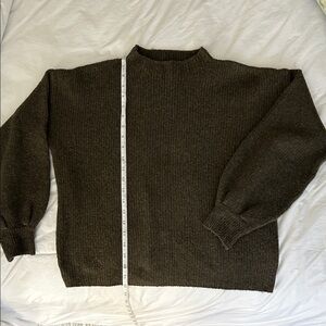 Pink Rose Women's Army Green Mock Turtleneck Sweater